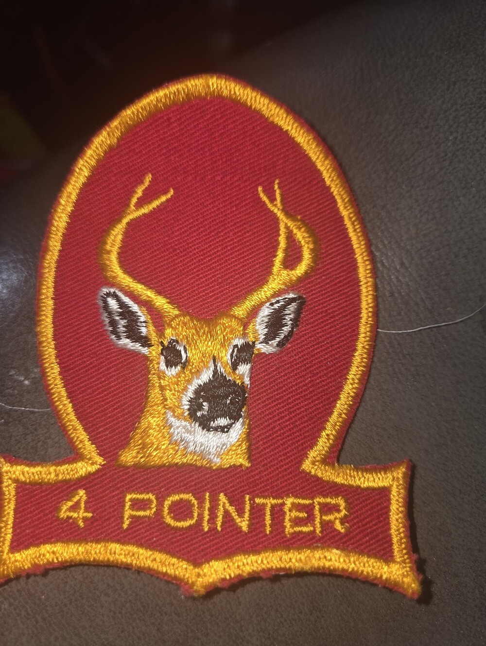 4 Pointer Vintage Embroidered Buck Hunting Deer Hunt Patch